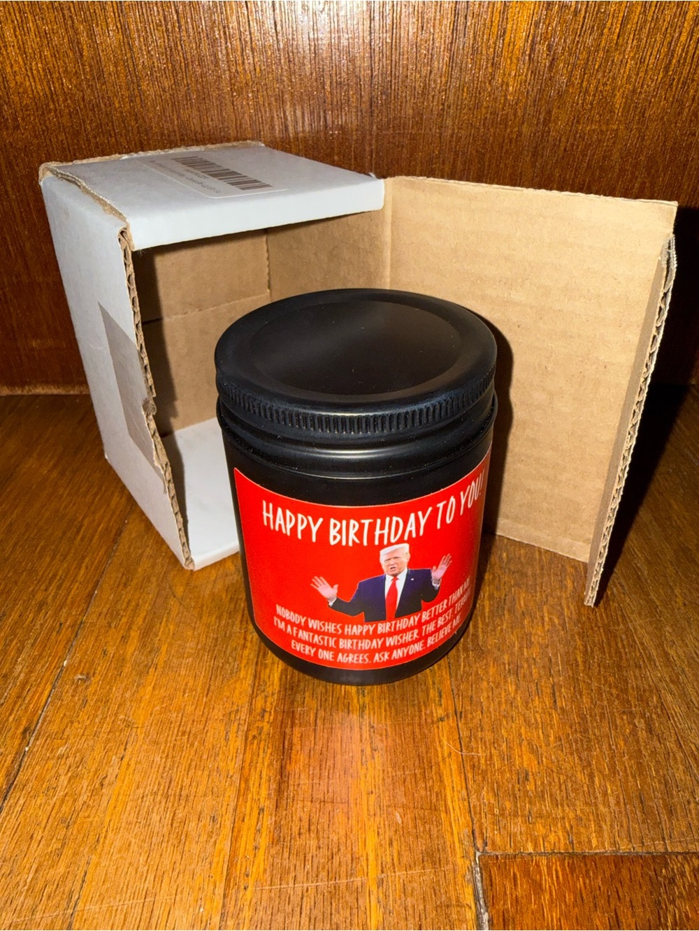 Donald Trump Birthday Vanilla Scented Candle